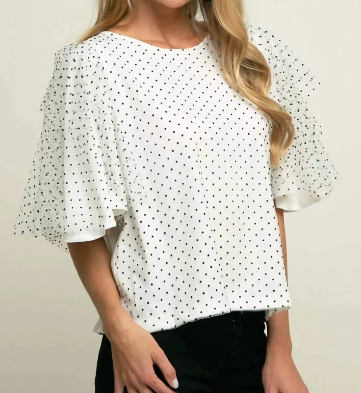 Exclusive Deals Online Suri Top In Macaroon Dot