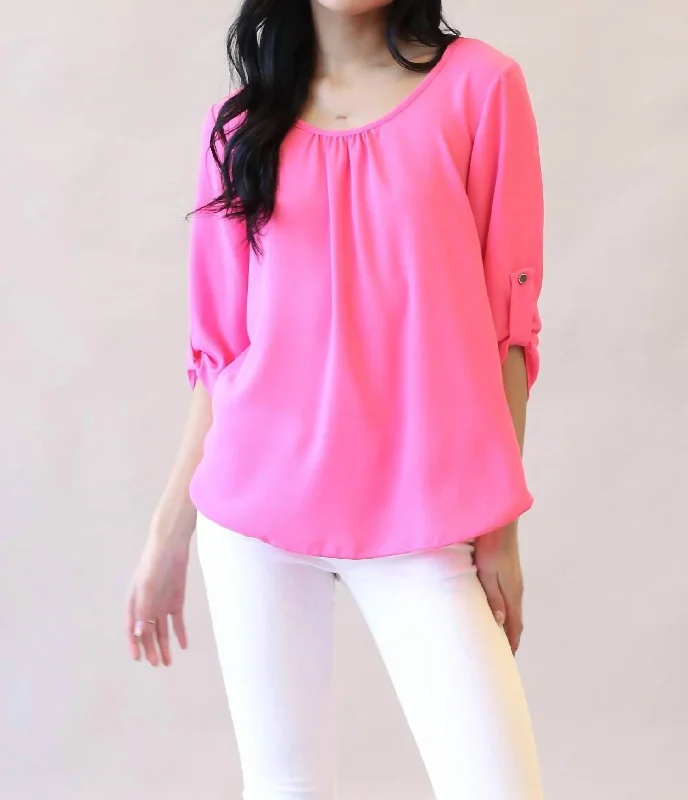 Vintage Style Deals Favorite Must Have Top In Neon Pink