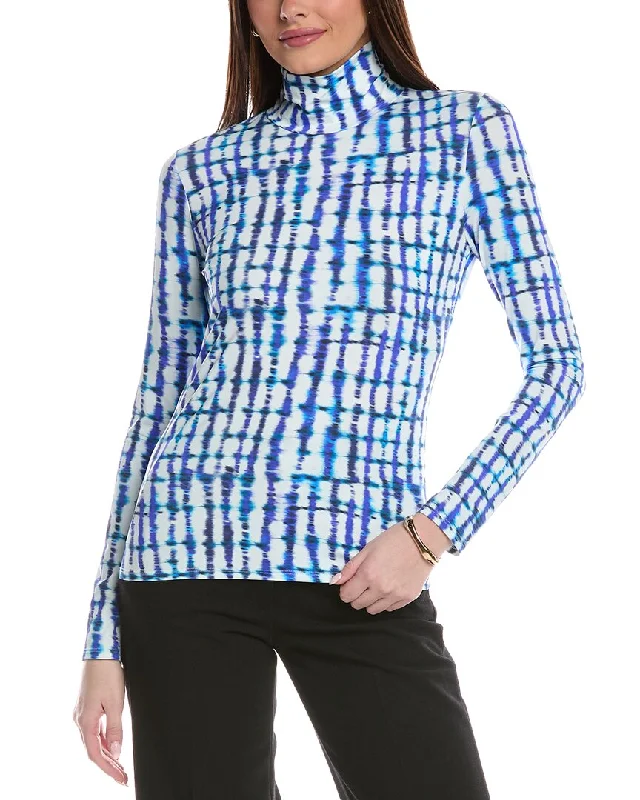 Hot Trends St. John Batik Plaid Nuda Jersey Top