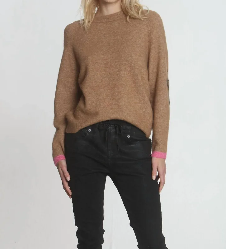 Chic & Modern Sales Darling Cozy Crew Top In Ginger