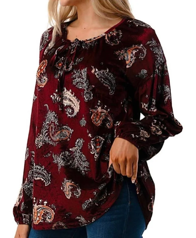 Best-Sellers Ember Raglan Top In Wine Velvet