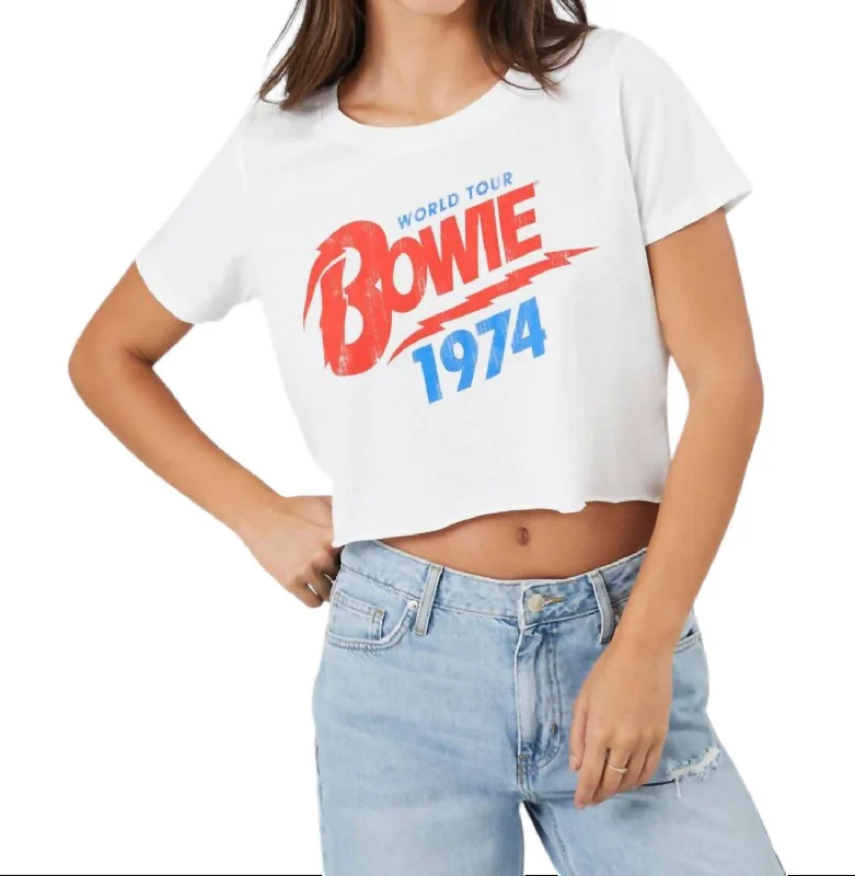 Glamorous Fashion Offers Bowie T- Shirt In White