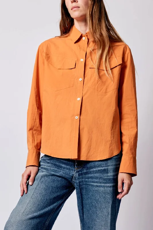 Stylish Statements Indiana Shirt In Pumpkin