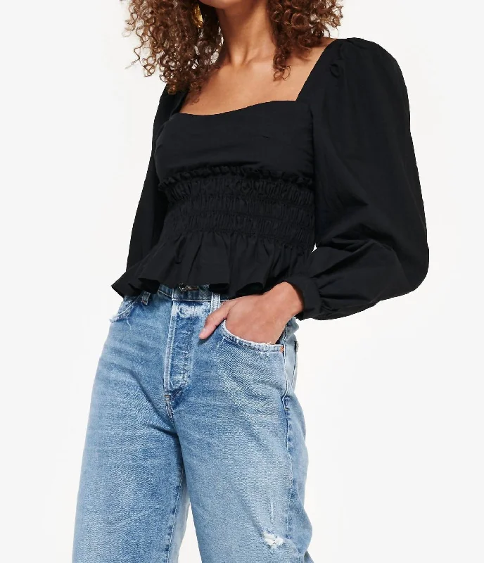 Unleash Your Trendy Side Katina Top In Black