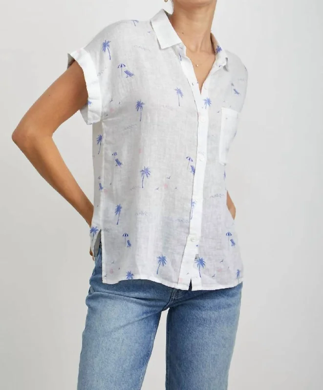 Elevated Casual Discounts Whitney Shirt In Malibu Beach