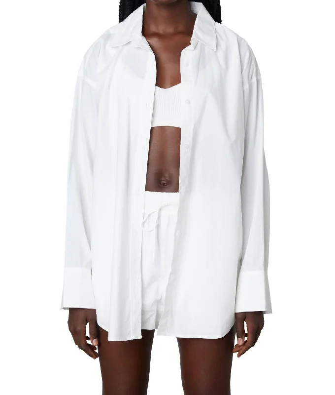 Chic Trends Unveiled Leon Shirt In White