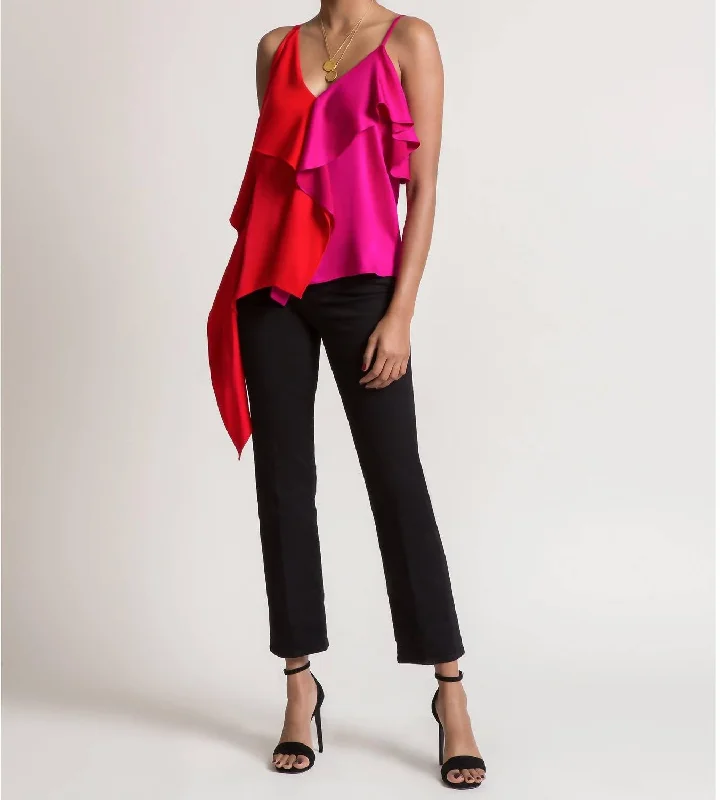 Inspired By You, Designed For You Kendall Top In Red/pink