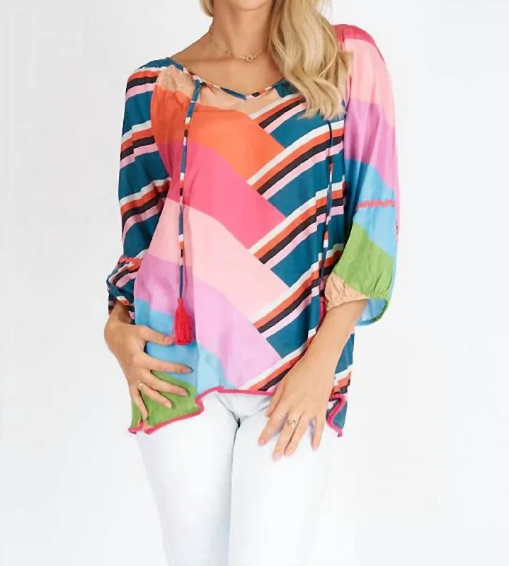 Chic Trend Collection Jagger Top In Multi