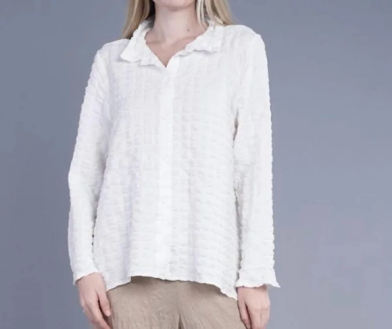 Affordable Luxury Fashion Puffer Shirt In White