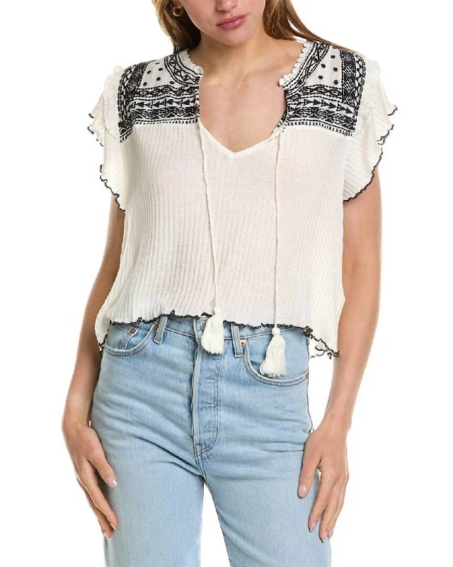 Exclusive Sale Sarafina Top In Ivory Combo