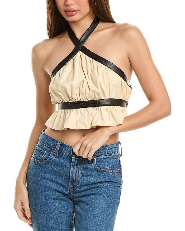 Chic Style, Always In Vogue WeWoreWhat Criss Cross Linen-Blend Halter Top