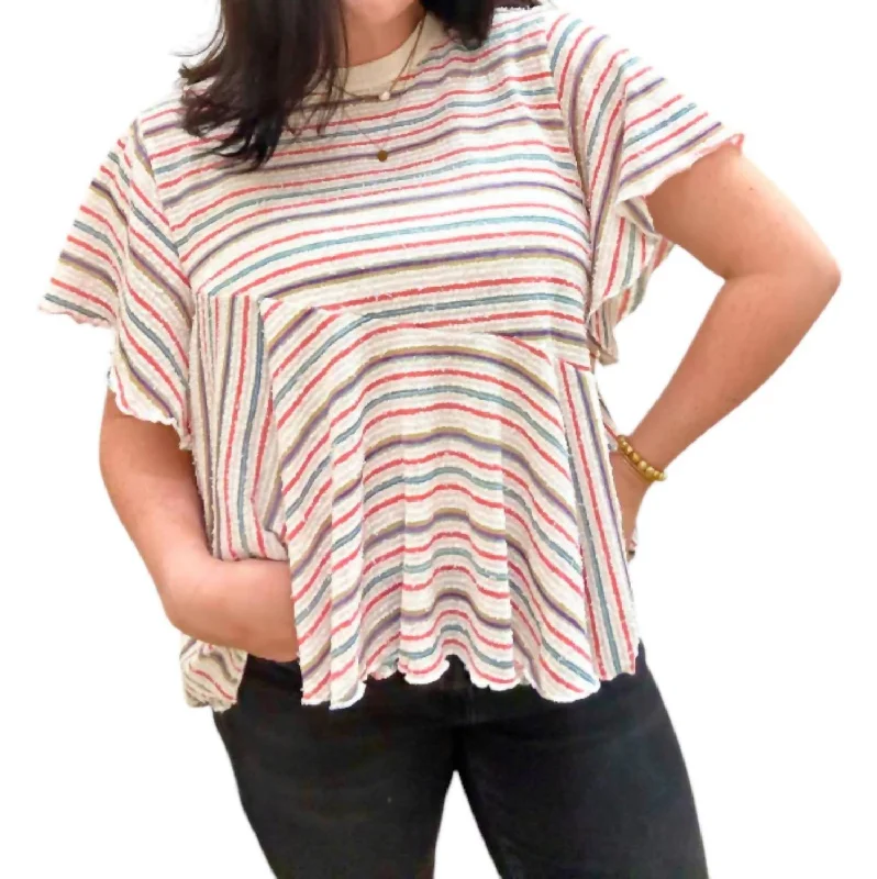 Hot Picks Roundabout Top In Multi-Colored