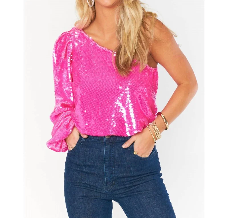 Huge Markdowns Party Top In Hot Pink