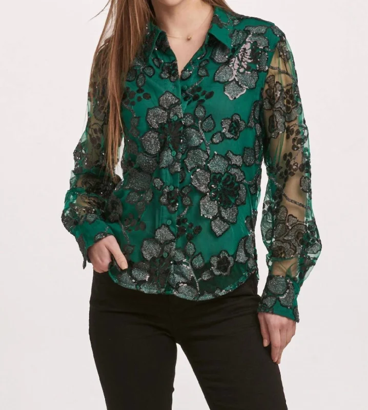 Style Revolution Gaia Top In Emerald Gardenia