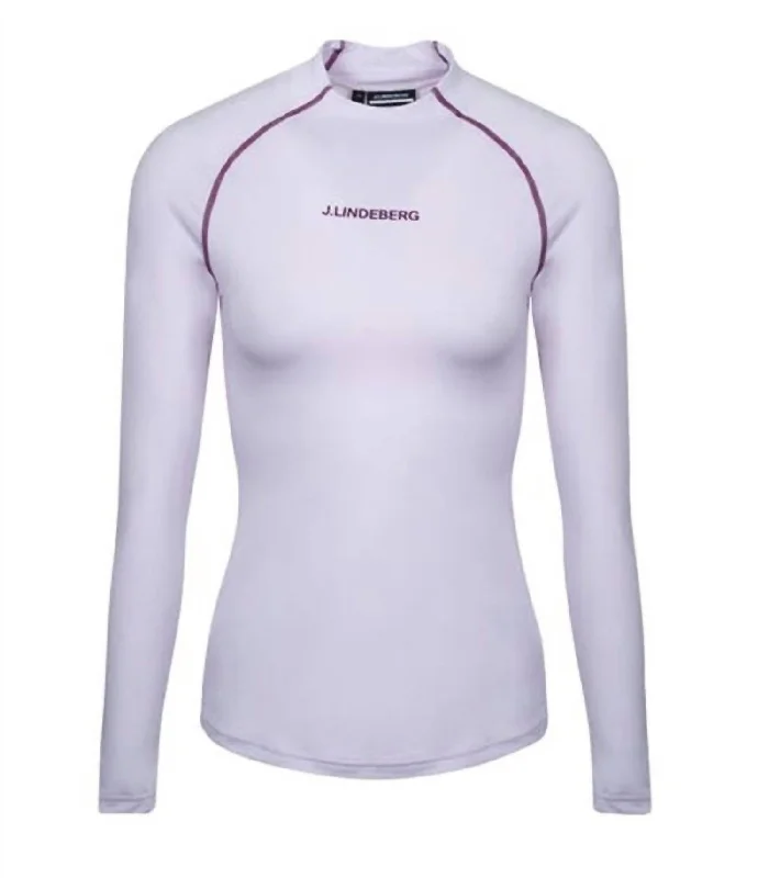 Timeless Style Promotions Kala Soft Compression Top In Lavender Fog