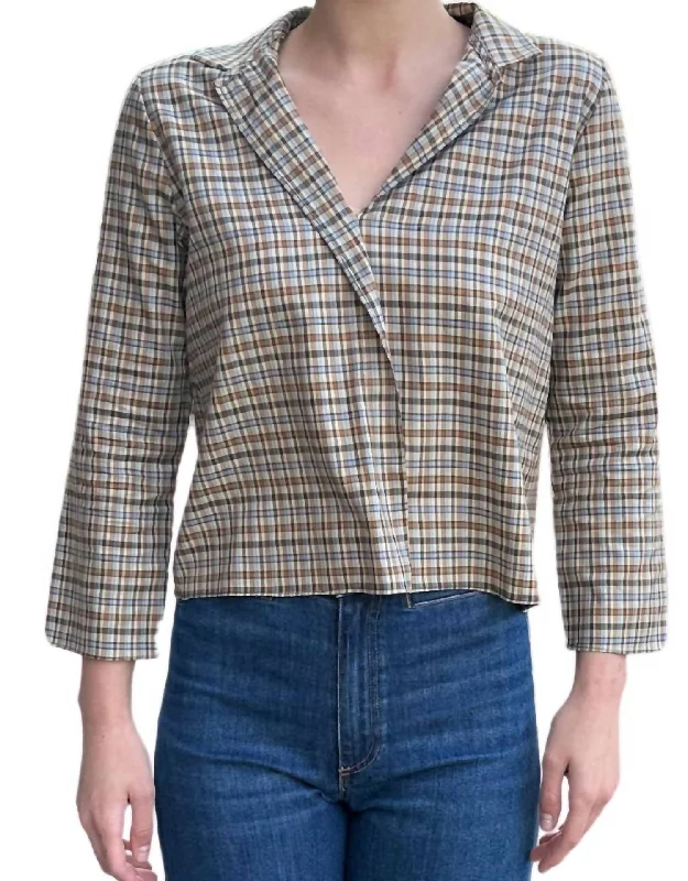 Limited Time Offer Lauren Top In Multi Check