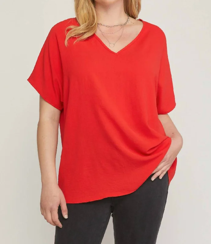 Premium Style New Attitude Top In Tomato