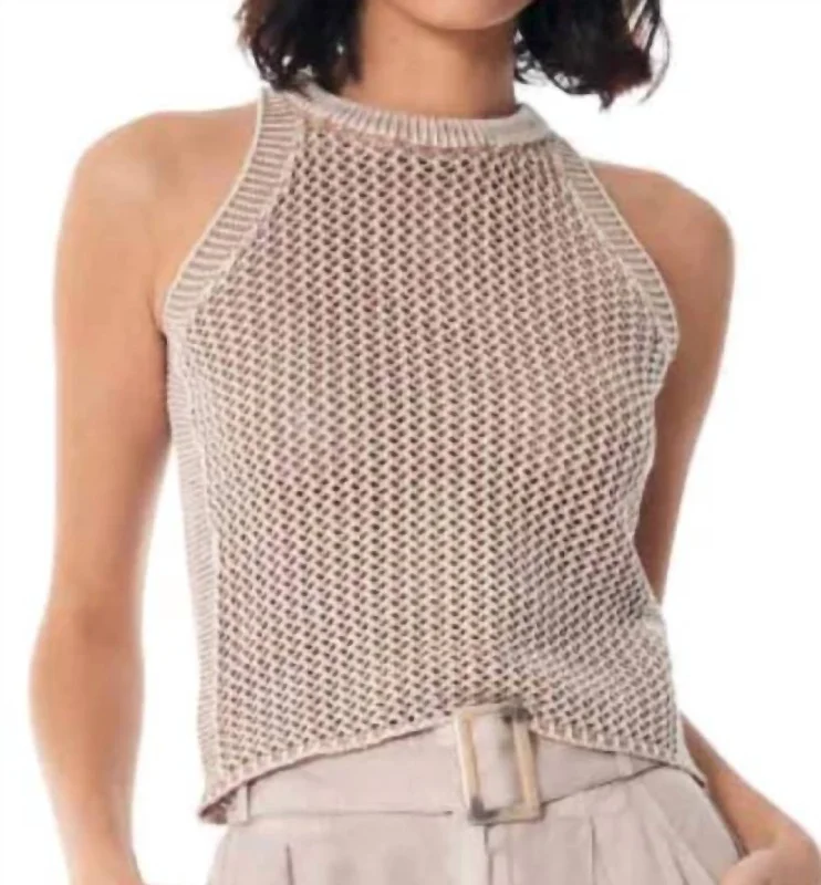 New Season Fashion Preview Sale Shea Crochet Top In Mineral Wash Dune