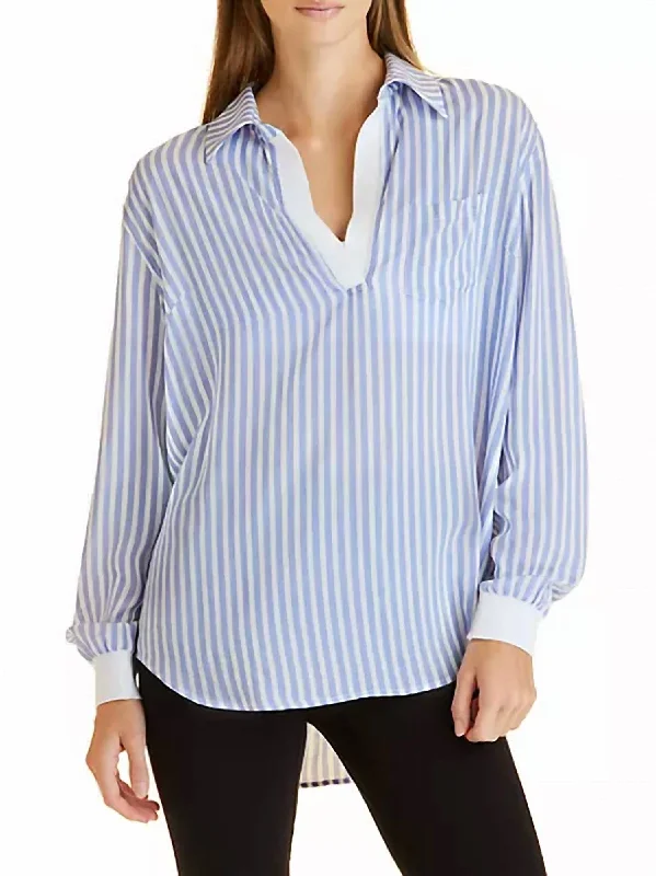 Crazy Price Slashing Diana Top In Stripe