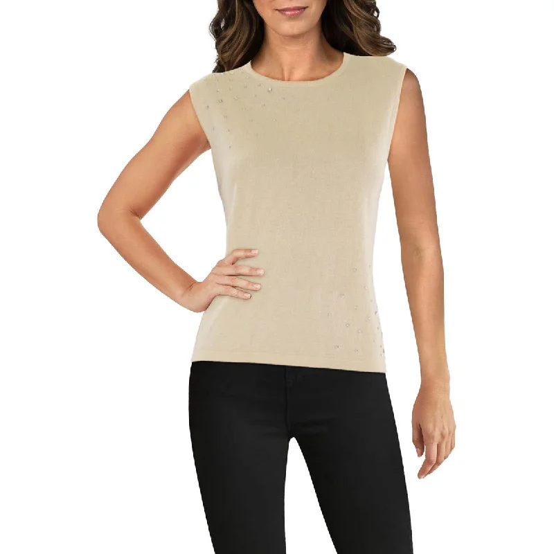 Flash Sale, Don't Miss Womens Cashmere Embellished Shell