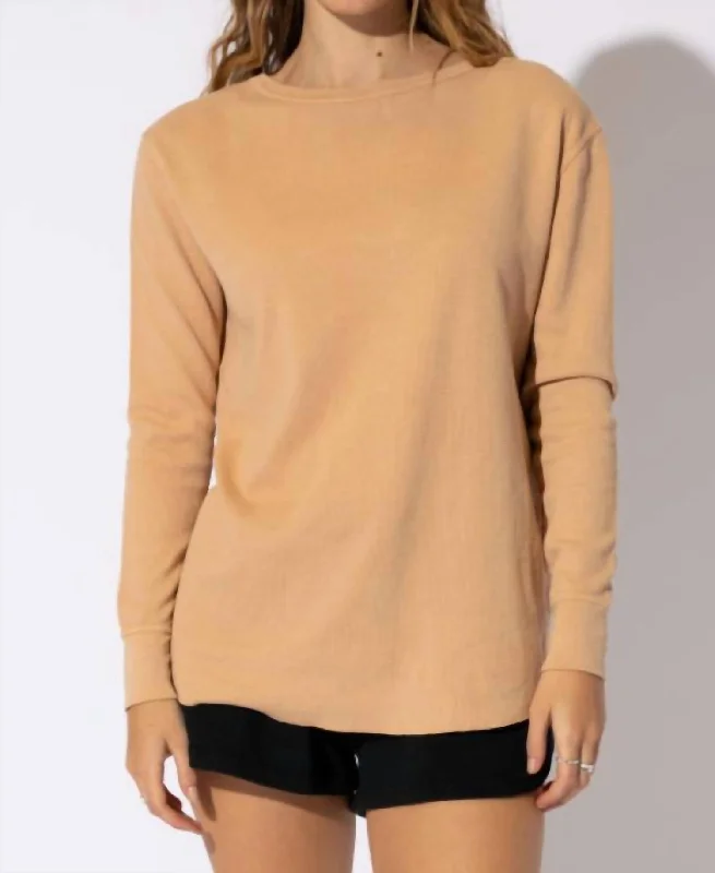 Seasonal Style Discounts Maria Thermal Top In Sand