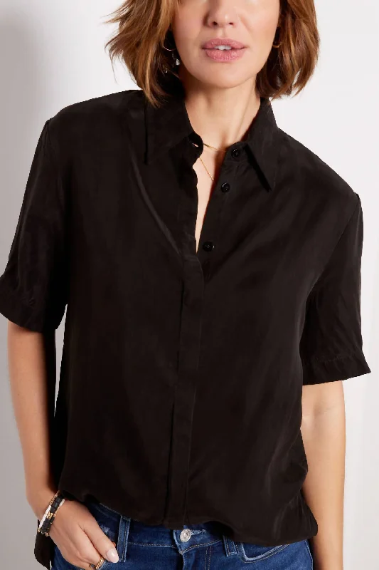 Fashion Forward Resort Shirt In Washed Black