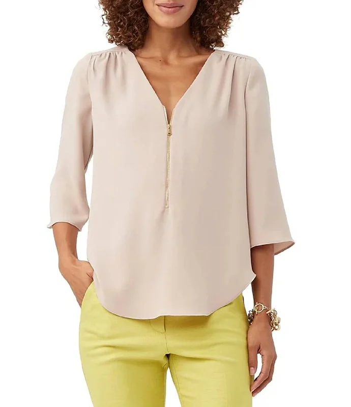 Casual Fashion Tamarac Top In Flawless Beige