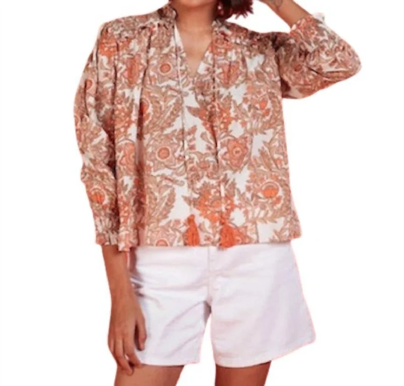 Fashion Essentials Hollie Shirt In Orange Leticia