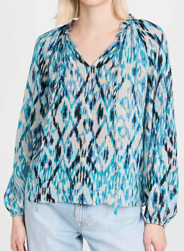 Flirty Fashion Discounts Samson Top In Blue Multi