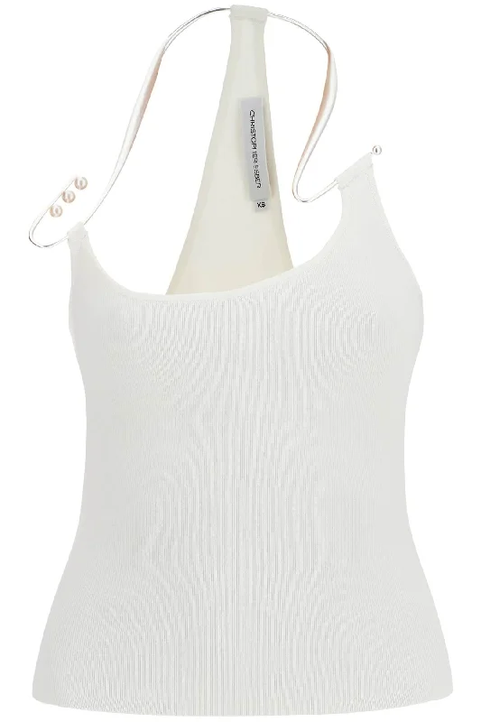 Forward Trendsetter Christopher Esber Women's Viscose Top With ivory And V-Neck