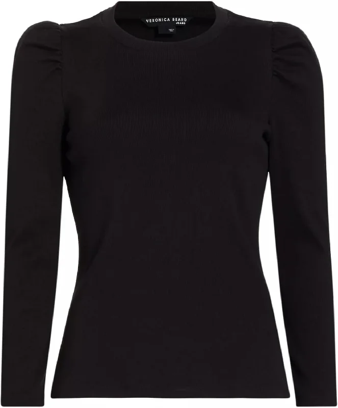 Massive Selection Sale Veronica Beard Women's Britney Puff Sleeve Top, Black