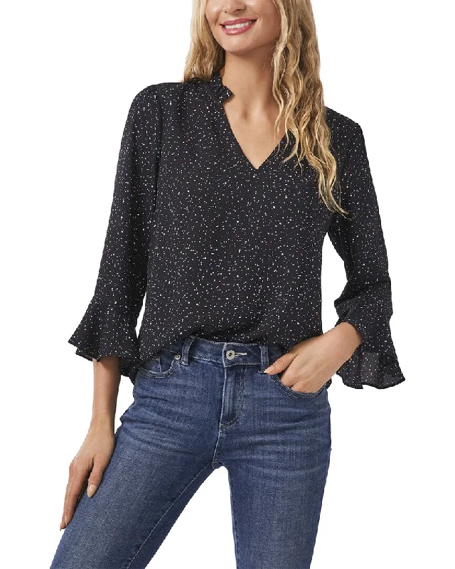 Browse Our Top Products CeCe Elbow Ruffle Sleeve V-Neck Top