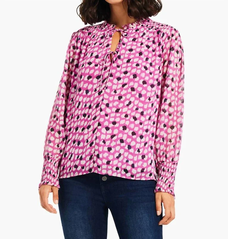 Fashion Sale Vivid Dot Top In Pink Multi