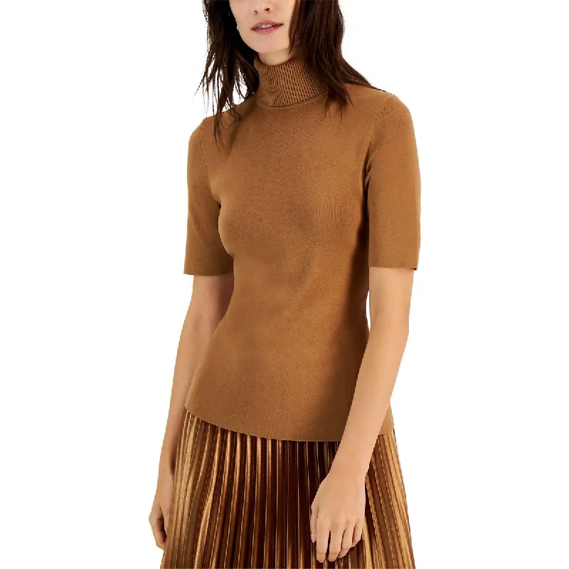 Exclusive Sale Womens Ribbed Trim  Knit Turtleneck Top