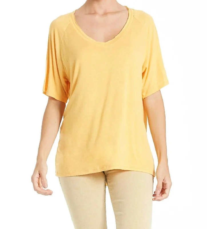 Laid-Back Fashion Offers Taylor Raglan Sleeve Top In Marigold