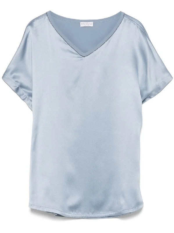 Urban Fashion Brunello Cucinelli Women's Top Clear blue