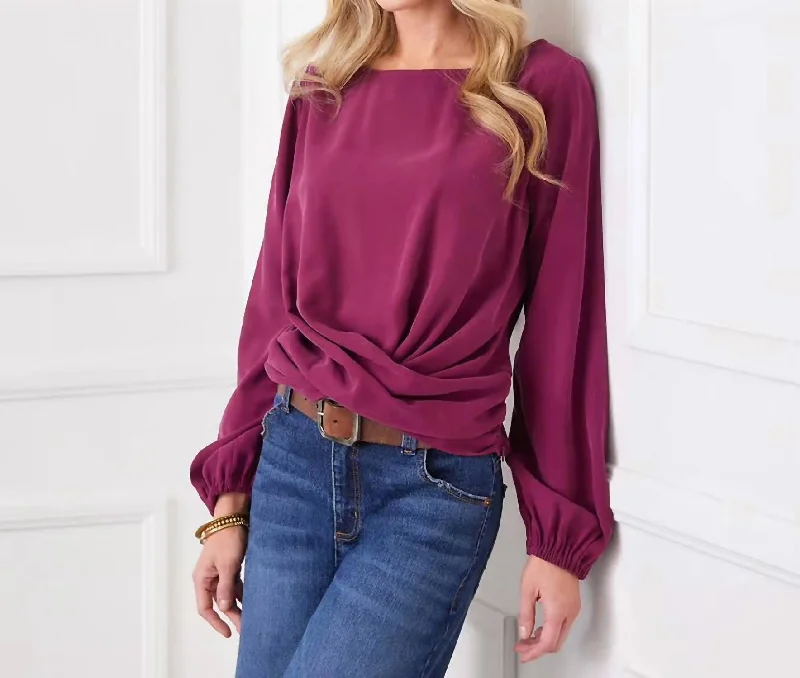 Stupidly Low Prices Boatneck Top In Wine