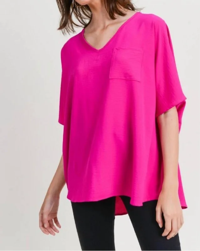 Trendy Looks On Sale Burst Of Joy Top In Magenta