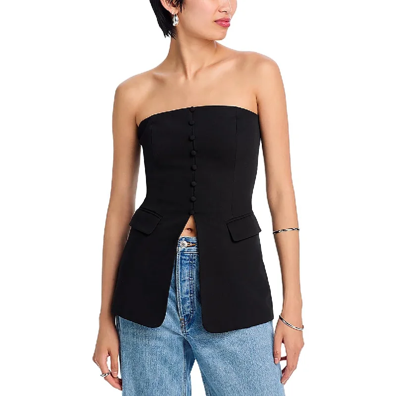 Durable Fashion Picks Womens Buttons Pockets Off The Shoulder