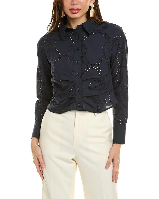 Must-Have Style Discounts Gracia Eyelet Shirt