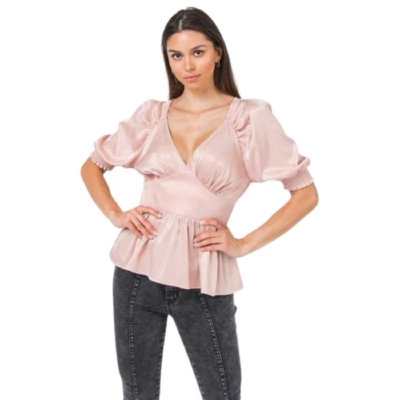 Hot Sale A Solid Sateen Top