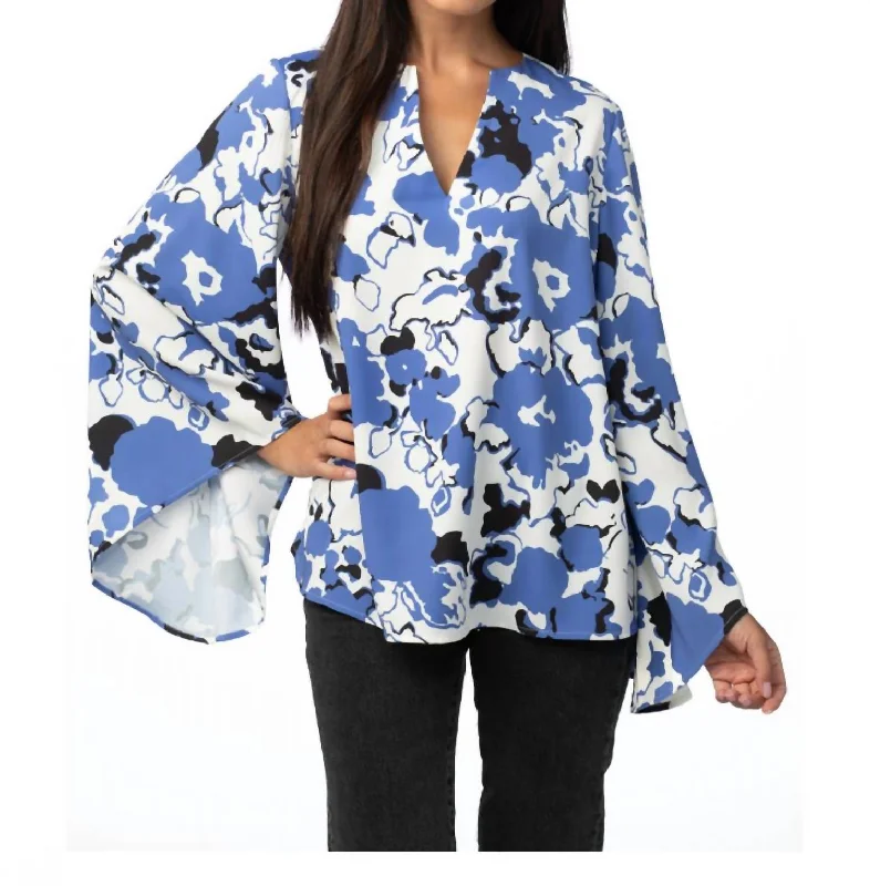 Enjoy Discount Mara Top In Indigo Blooms