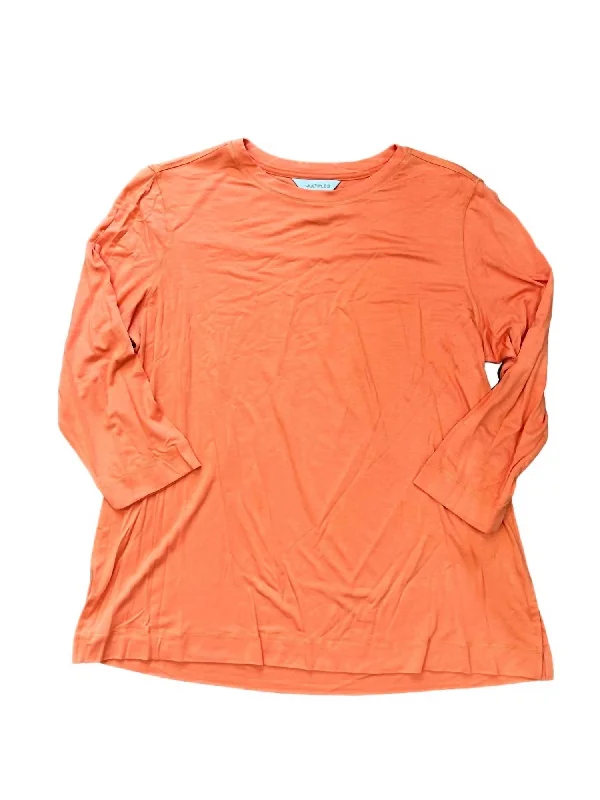 Vintage-Modern Style Offers Women's Deep Sea Top In Orange