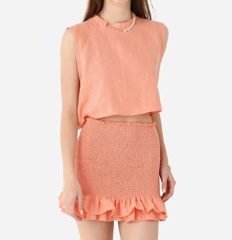 Must Haves Molly Top In Coral Fleur