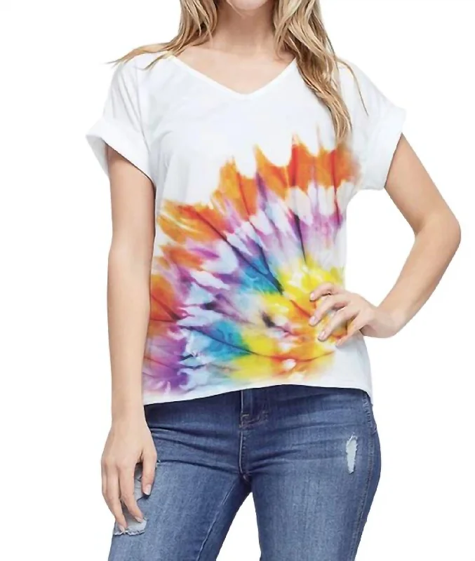 Limited Time Special Offer Sunshine Tie Dye Top - Plus In Multi