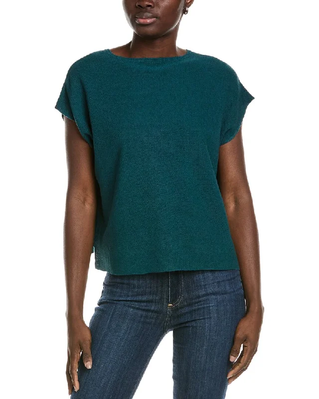 Must Haves EILEEN FISHER Pique Linen-Blend Top