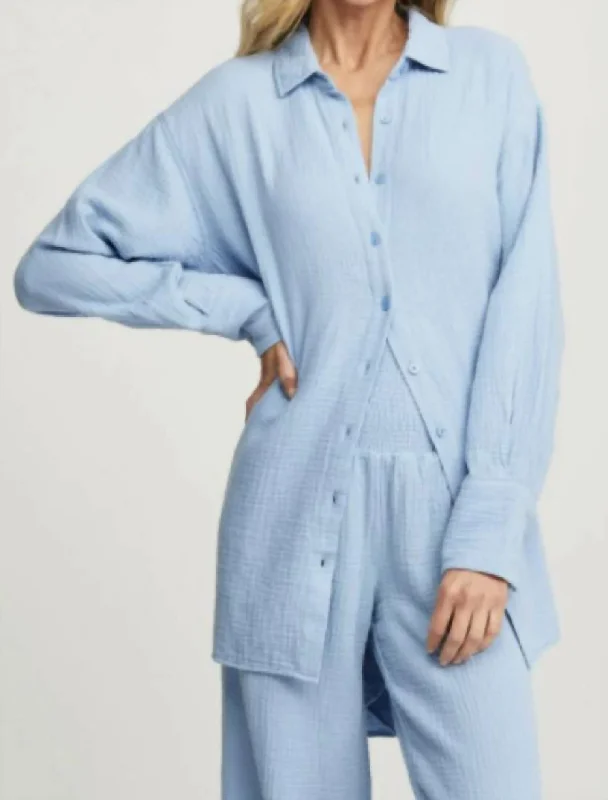 Stay Ahead In Style Eliana Shirt French Blue