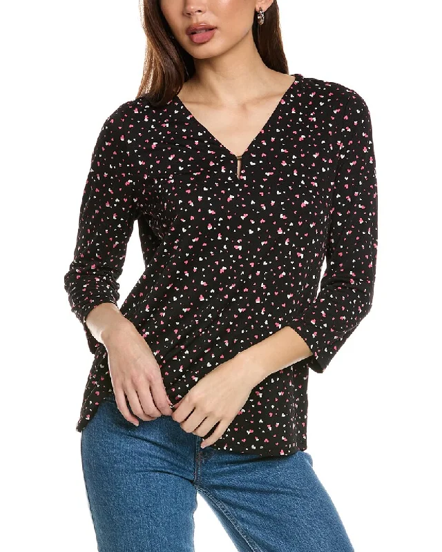 Relaxed Style Deals Jones New York V-Neck Noodle Top