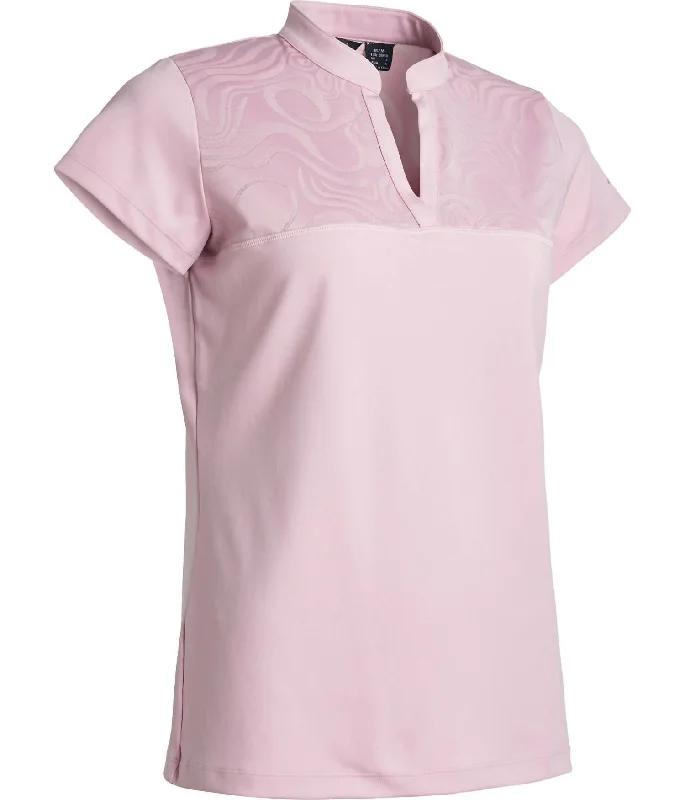 Ends Soon Women Lisa Cup Sleeve Polo In Rosebud