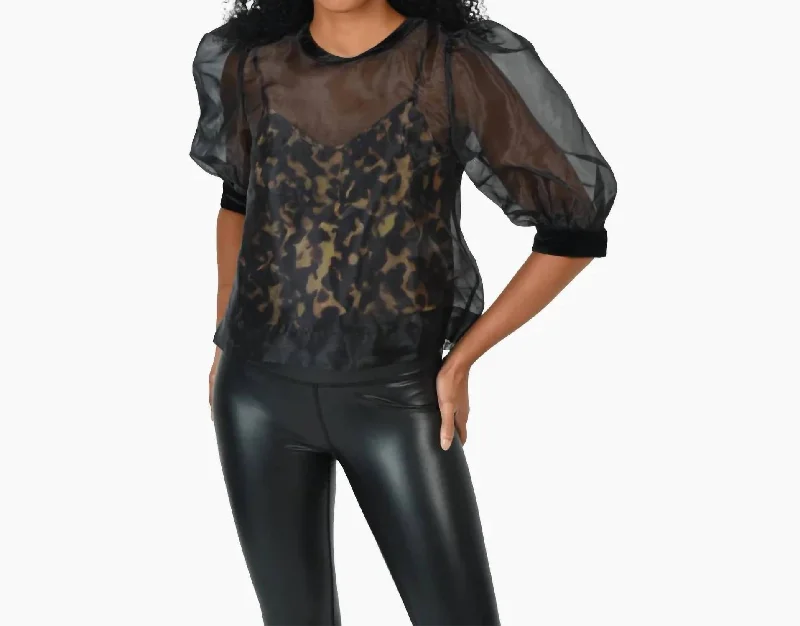 Chic Style, Always In Vogue Bella Top In Tortoise Shell